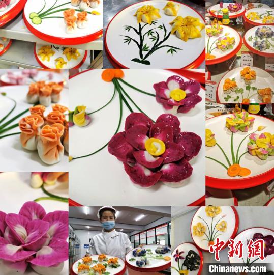 图为色香味俱全的饺子，为食客带去“视觉盛宴”。　闫姣 摄